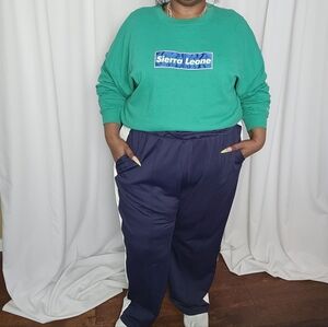 Navy Blue Wide-Leg Pants